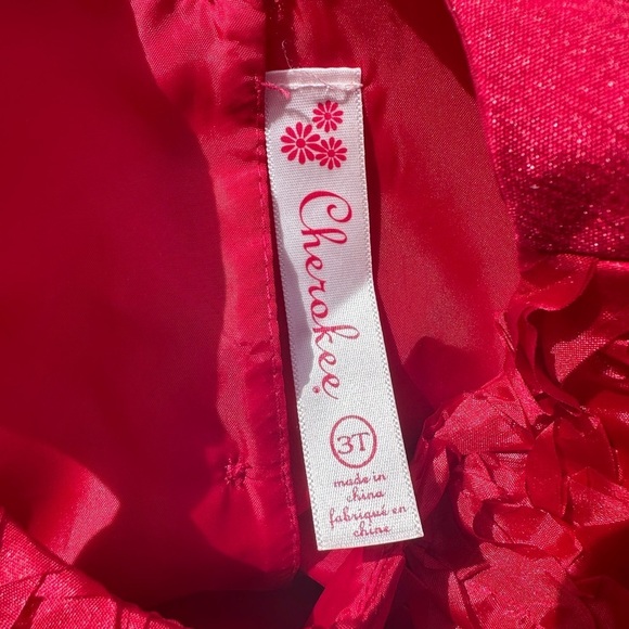 Cherokee Girls Red Tulle Party Dress  Size 3T - Picture 6 of 6